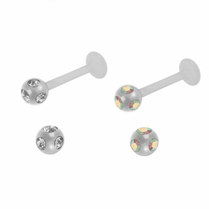 ETFE - Labret - 5-crystal ball - Tiffany ball