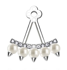Stahl - Ohrring - Triangel - Perle