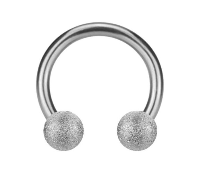 Steel - CBR Circular Barbell (horseshoe) - diamond optics