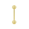 Gold Steel - Barbell - diamond look 1,6 mm 14 mm 5 mm