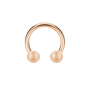 Rosegold Steel - CBR Hufeisen - Diamantoptik 1,2 mm 10 mm...