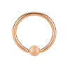 Rosegold Steel - BCR ball closure ring - diamond optics