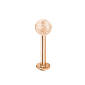 Rosegold Steel - Labret - Diamantoptik 1,2 mm 8 mm 3 mm
