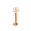 Rosegold Steel - Labret - Diamantoptik 1,2 mm 8 mm 3 mm