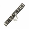 Armband - Lederoptik - Totenkopfmotiv