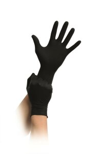 Latex - Handschuhe - schwarz - 100 Stk. - puderfrei - MaiMed Black LX