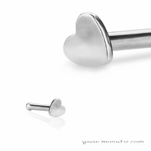 Steel - Nose Stud - 10pcs pack - heart