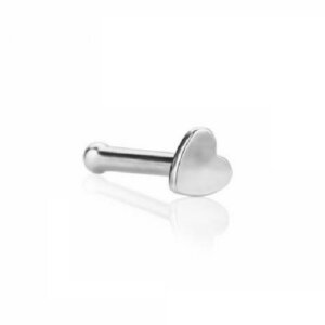 Steel - Nose Stud - 10pcs pack - heart