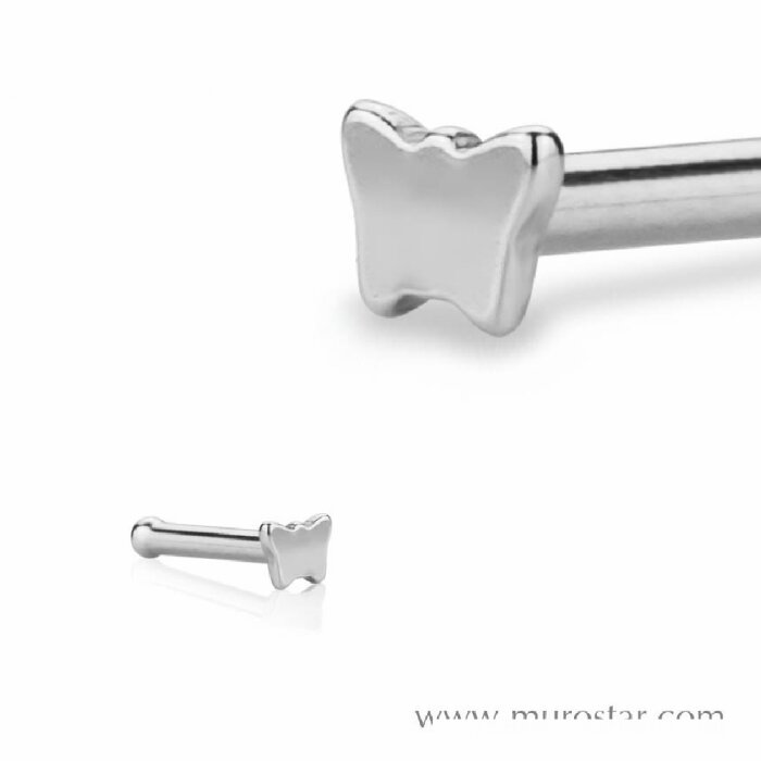 Stahl - Nasenstecker - 10er Pack - Schmetterling
