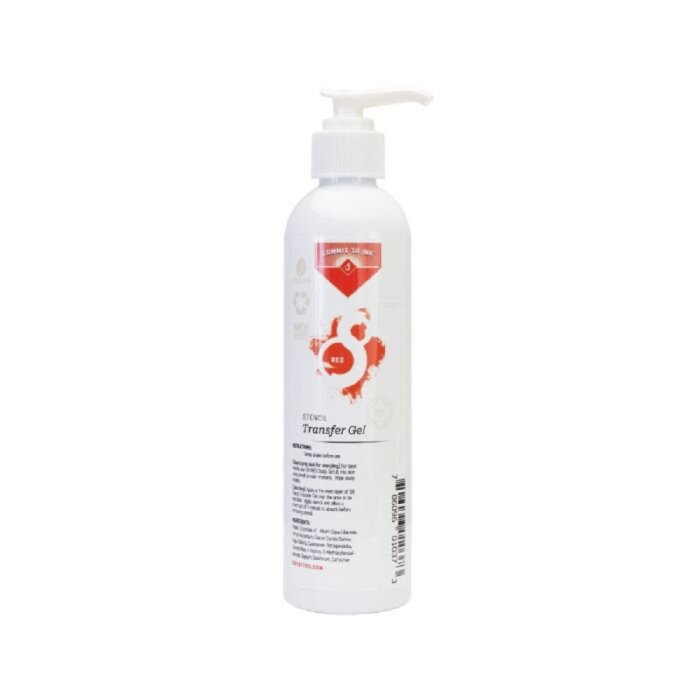 S8 RED - Tattoo Stencil Transfer Gel 2in1