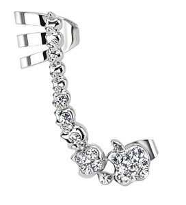 StSteel - Studs - Crystal tail left ear right ear