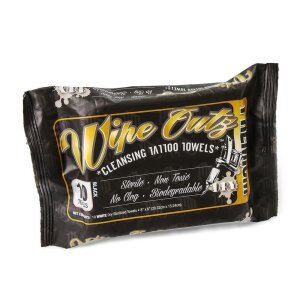 Sterile Tattoo Wipes - Wipe Outz Dry - 10 pieces White