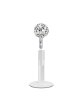 ETFE - Labret - Epoxy - Stahl Push-In System 1,2 mm 6 mm CC - Crystal Clear/ Kristallklar