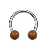 Steel - Circular Barbell - Wood