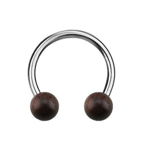 Steel - Circular Barbell - Wood Sono Wood dark brown