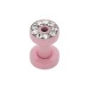 Stahl - Flesh Tunnel - pink - Kristall - SWAROVSKI - Supernova Concept