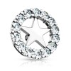 Steel - Dermal Anchor - Star - Crystals Clear (CC)