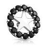 Steel - Dermal Anchor - Star - Crystals Black (BK)