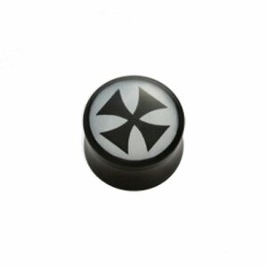 Acrylic - Plug - concave - iron cross