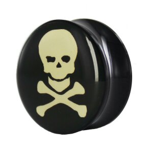 Acrylic - Plug - concave - skull #6