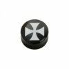 Acrylic - Plug - concave - iron cross - Black