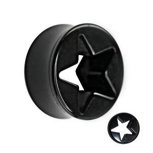 Kunststoff - Plug - schwarz - Stern