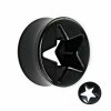 Kunststoff - Plug - schwarz - Stern