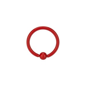 Steel - Mini BCR ball closure ring - red - Supernova...