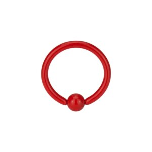 Steel - BCR ball closure ring - red - Supernova Concept -...