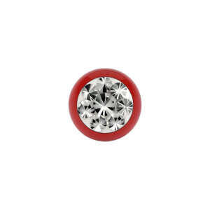 Steel - Screw ball - red - Epoxy - crystalclear (CC) -...