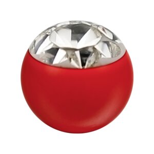 Steel - Screw ball - red - Epoxy - crystalclear (CC) -...