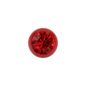 Steel - Screw ball - red - crystal - SWAROVSKI -...