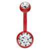 Stahl - Banane - Rot - Doppelkristall - SWAROVSKI - Supernova Concept