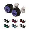 Stahl - Ohrstecker - flach - Kristall - SWAROVSKI - Supernova Concept - 8 mm