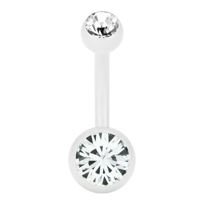 Stahl - Banane - weiß - Doppelkristall - SWAROVSKI -...