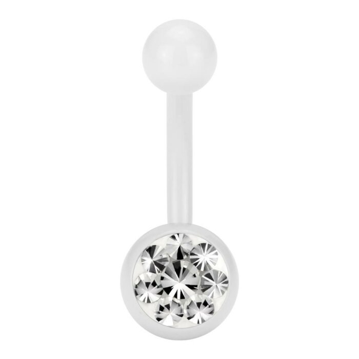 Stahl - Banane - weiß - Multikristall - SWAROVSKI -...