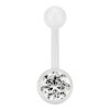 Stahl - Banane - weiß - Multikristall - SWAROVSKI - Supernova Concept