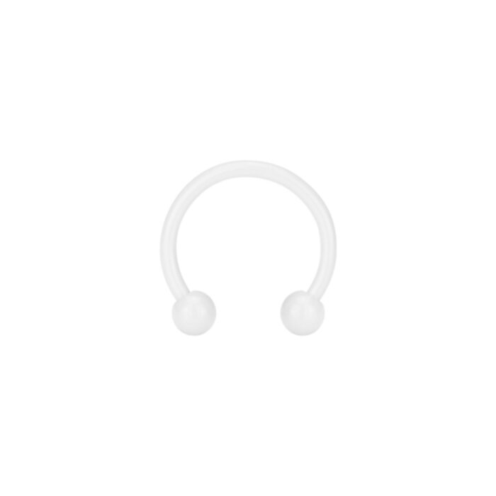 Steel - Mini CBR Circular Barbell (horseshoe) - white -...