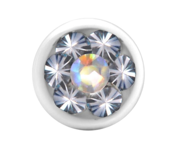 Stahl - Schraubkugel - weiß - Epoxykristall - Supernova...
