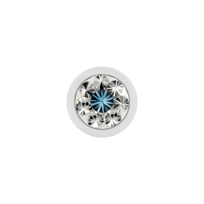 Stahl - Schraubkugel - weiß - Epoxykristall - Supernova...