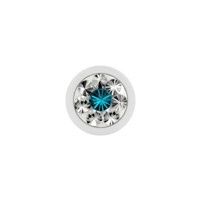 Stahl - Schraubkugel - weiß - Epoxykristall - Supernova...