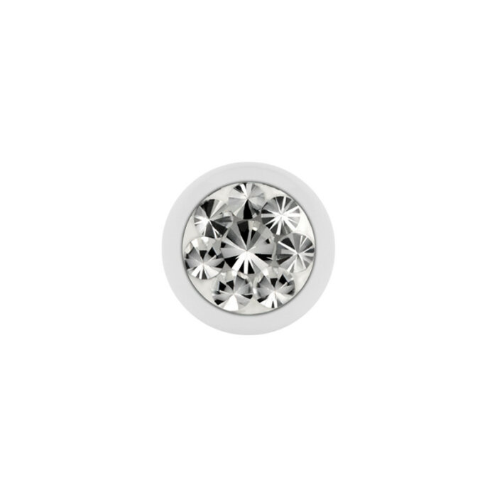 Stahl - Schraubkugel - weiß - Epoxykristall - Supernova...