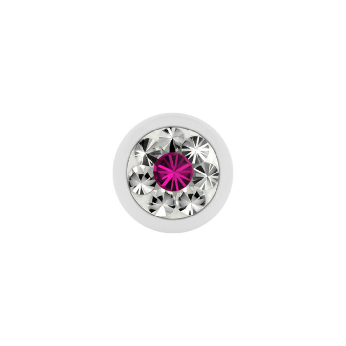 Stahl - Schraubkugel - weiß - Epoxykristall - Supernova...