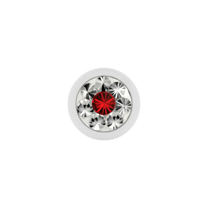 Stahl - Schraubkugel - weiß - Epoxykristall - Supernova...