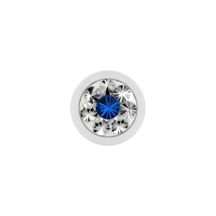 Stahl - Schraubkugel - weiß - Epoxykristall - Supernova...