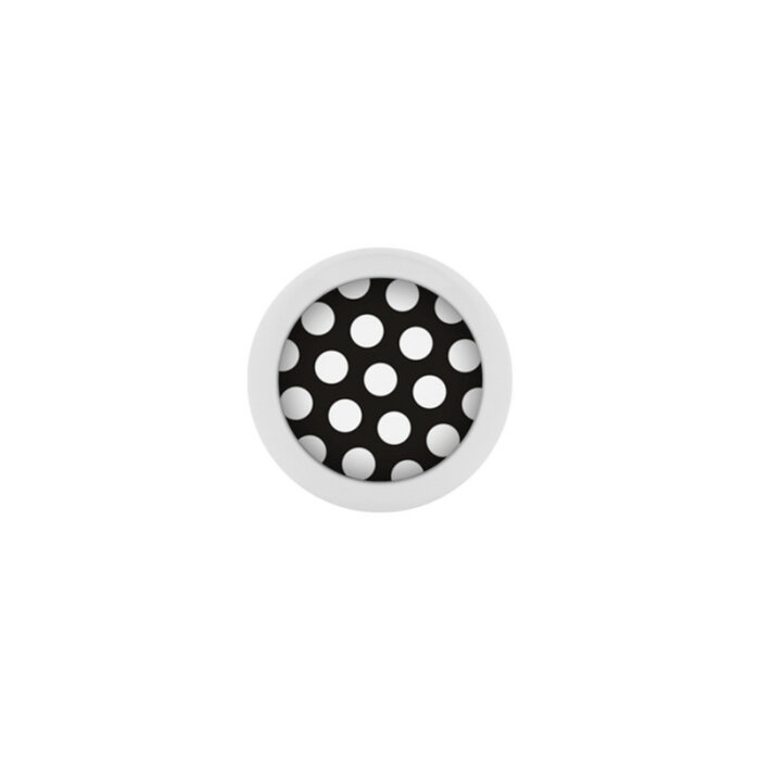 Stahl - Schraubkugel - Polka Dots - schwarz-weiß -...