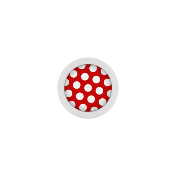 Stahl - Schraubkugel - Polka Dots - rot-weiß - Supernova...
