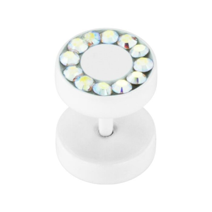 Stahl - Fake Plug - Kristall - SWAROVSKI - Supernova...