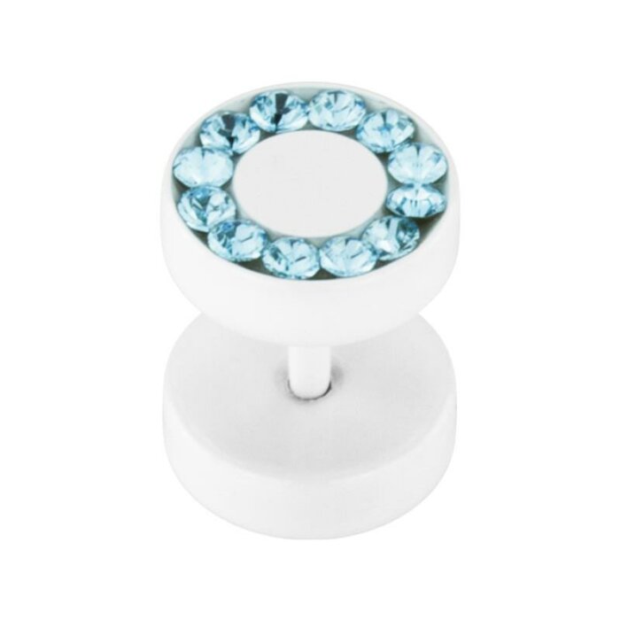 Stahl - Fake Plug - Kristall - SWAROVSKI - Supernova...