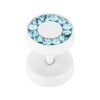 Steel - Fake Plug - crystal - Supernova Concept - Aqua Marine (AQ)